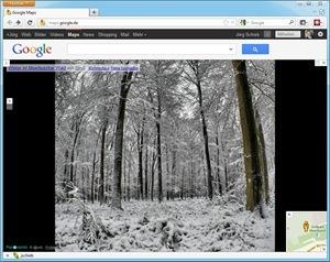 Foto in Google Maps: Winter im Meerbuscher Wald, von Panoramio