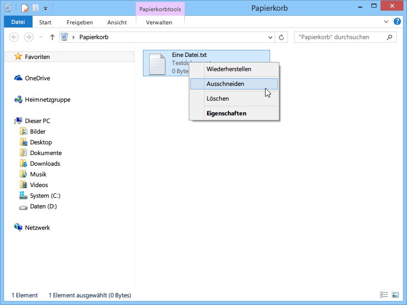Windows Papierkorb Datei An Anderer Stelle Wiederherstellen Schieb De