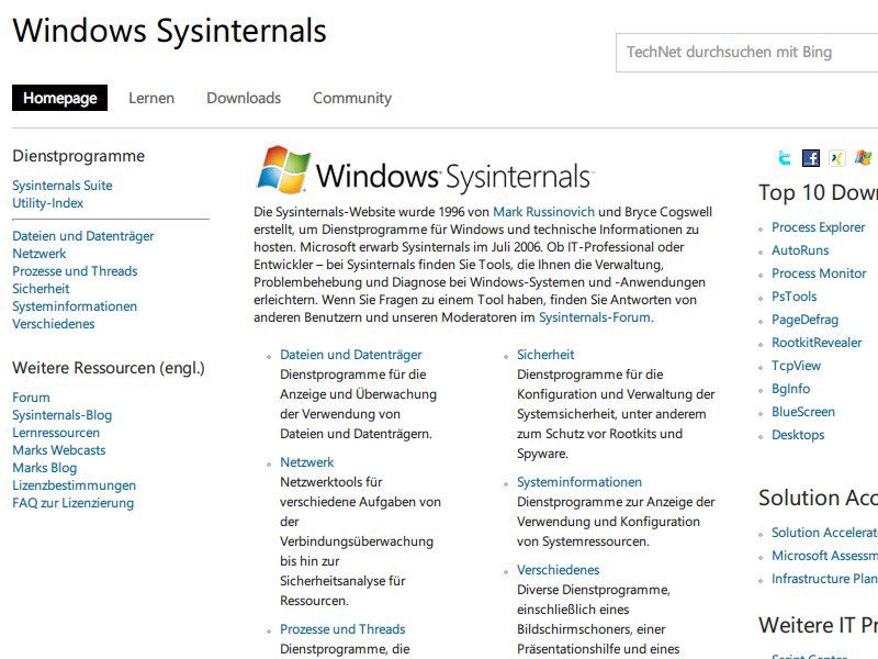 sysinternals suite windows 7 64