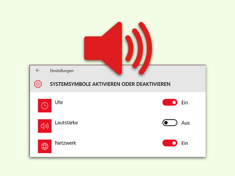 Lautstarke Symbol Nicht In Der Taskleiste Anzeigen Lassen Schieb De