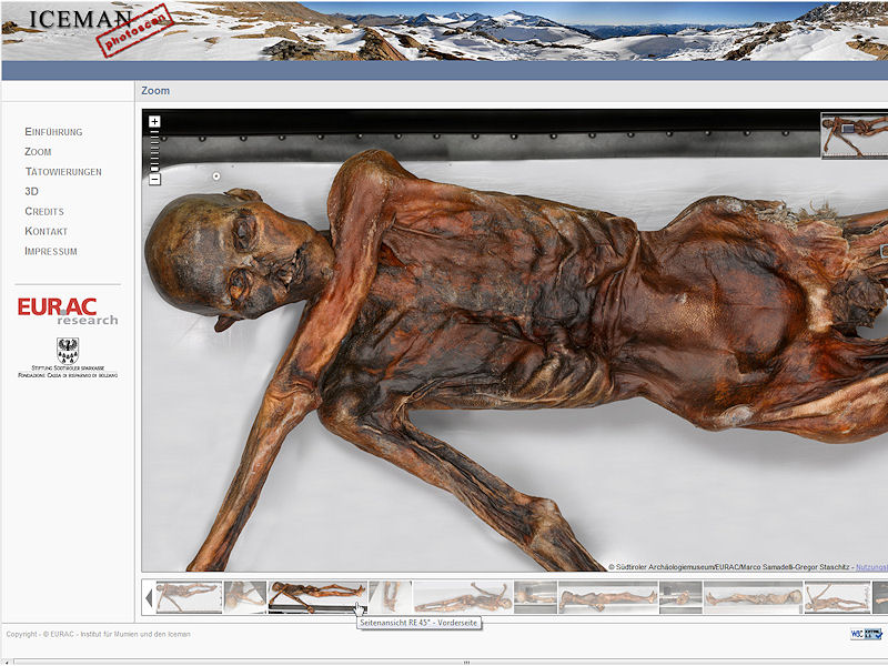 Ötzi Superstar: 3D-Fotos von der berühmtesten Mumie unserer Zeit