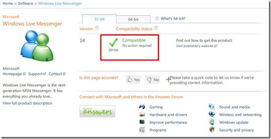 Windows 7 Compatibility Center