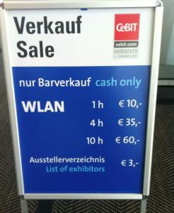 WLAN zu Wucher-Preisen auf der Cebit