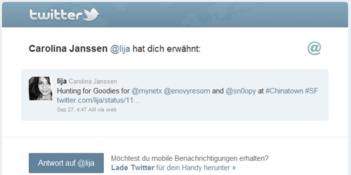 Twitter: Carolina Janssen @lija hat dich erwähnt.