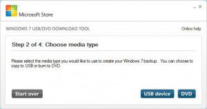 Windows 7 USB/DVD download tool