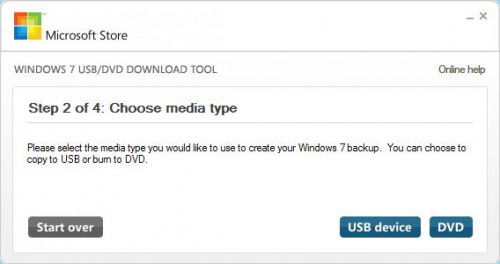 Windows 7 USB/DVD download tool
