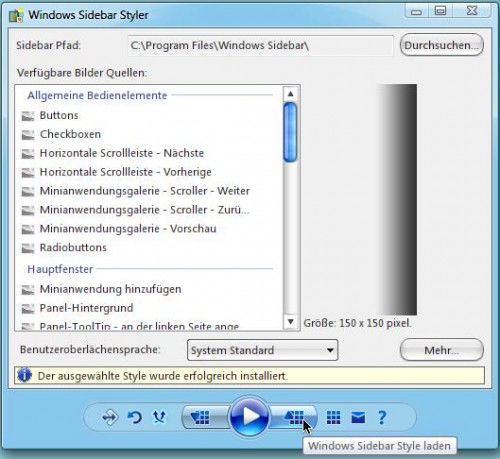Windows Sidebar Styler