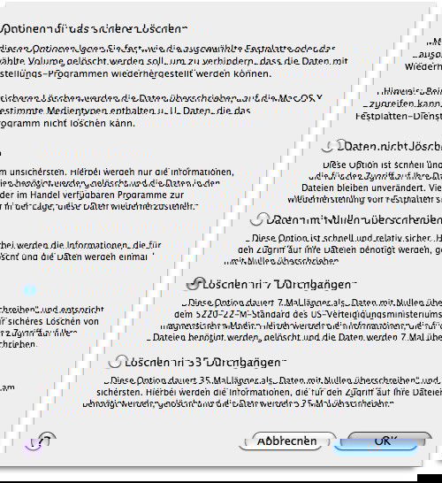 Mac OS X: Alle Daten auf der Festplatte löschen