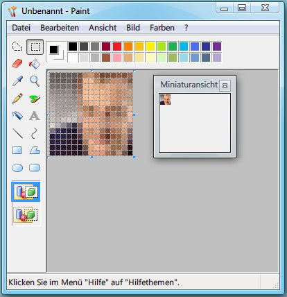 Paint: Raster anzeigen