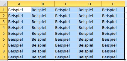 Excel-Zellen automatisch mit Beispielwert ausfüllen