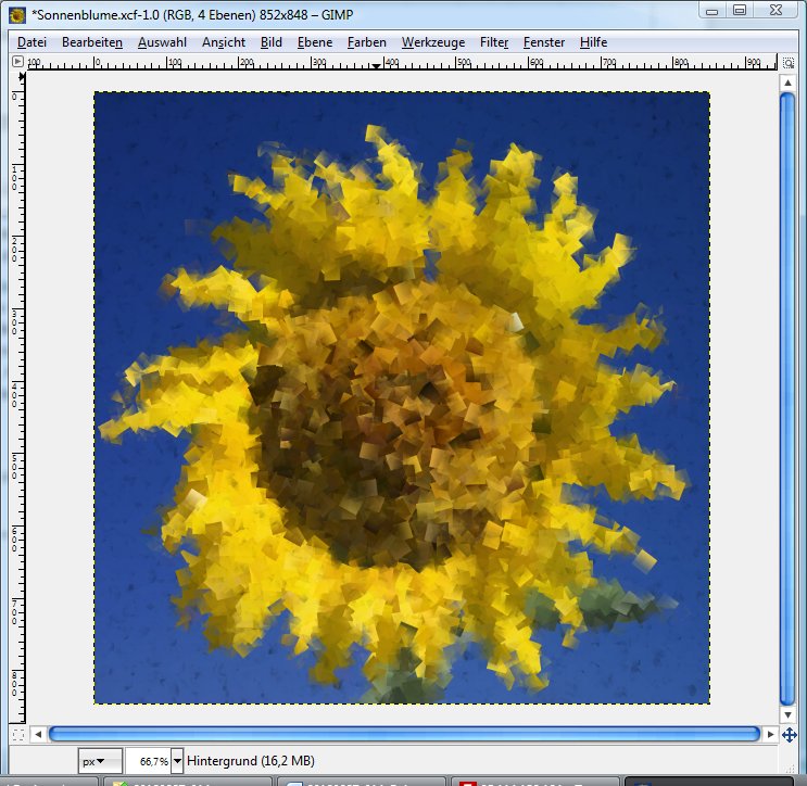 GIMP: Beispiel für Kubismus-Filter