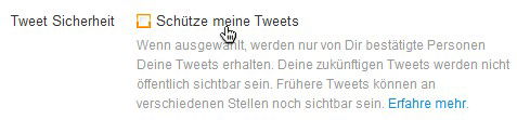 Twitter: Schütze meine Tweets