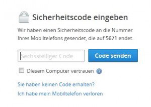 dropbox-sicherheitscode