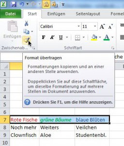 excel-format-uebertragen