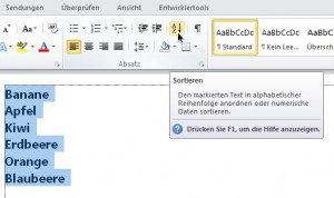 word-text-sortieren