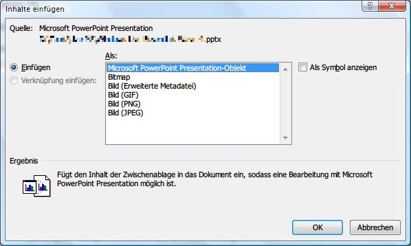 So betten Sie eine PowerPoint-Präsentation in Word ein