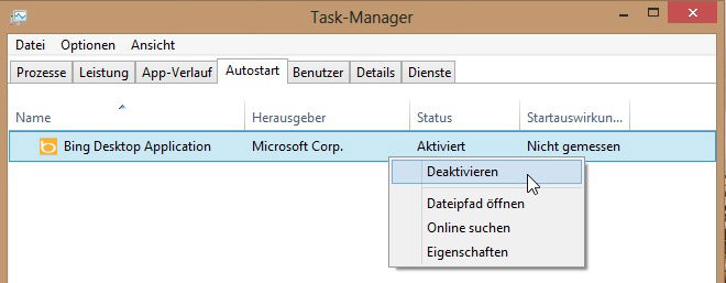 Windows 8: Auto-Start-Programme raus werfen, die Ihr System verlangsamen