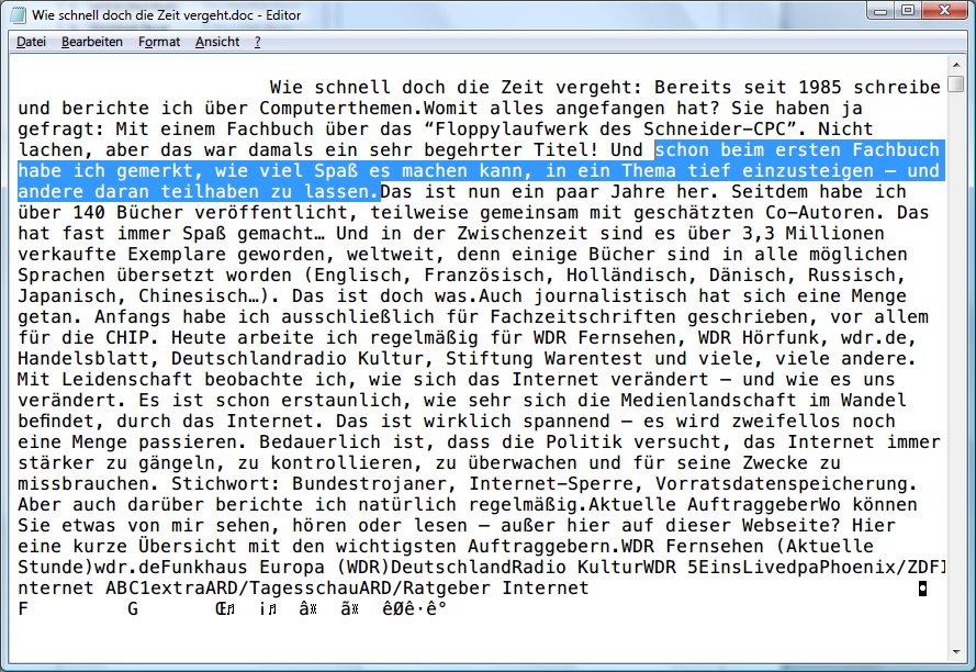 Trotz beschädigter Word-Datei den Text-Inhalt auslesen