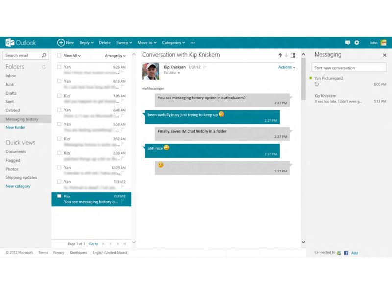 So sichern Sie den Chat-Verlauf in Outlook.com, bevor Microsoft ihn löscht