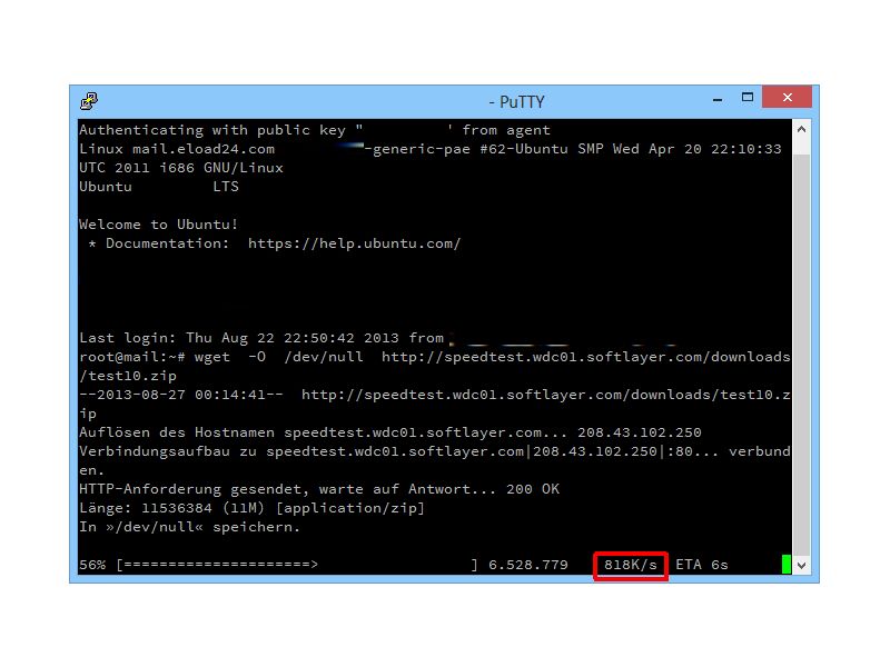 Linux: Download-Geschwindigkeit per Terminal testen