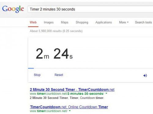 google-suchanfrage-timer