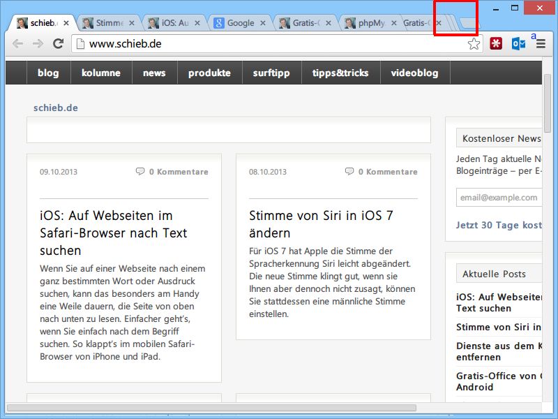 Gestapelte Tabs in Google Chrome aktivieren