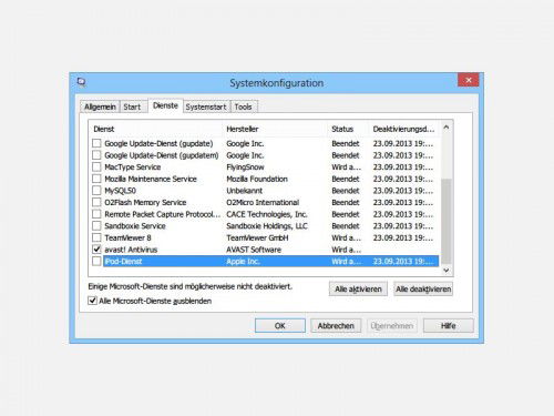windows-msconfig-dienste-abschalten