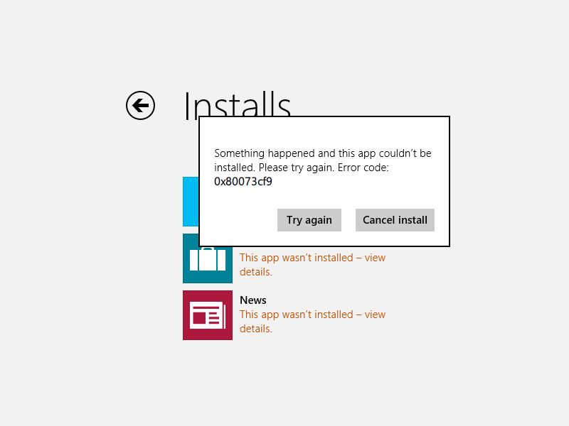 Windows 8.1: So beheben Sie den Store-Fehler-Code 0x80073cf9