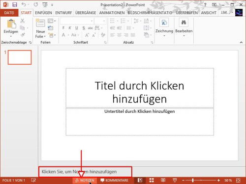 powerpoint-notizbereich-einblenden