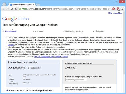 google-plus-konto-uebertragen