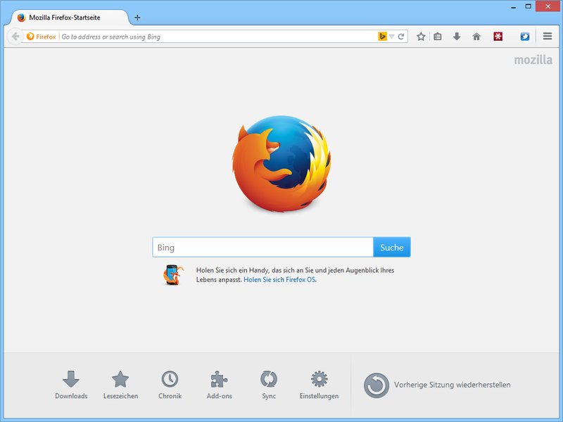 So nutzen Sie die Standard-Start-Seite von Firefox