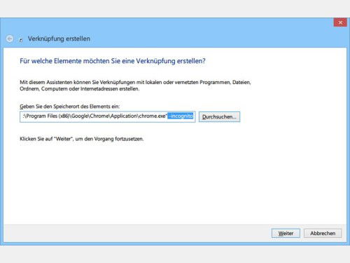 chrome-inkognito-modus-verknuepfung