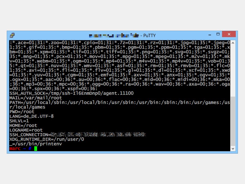 Linux: Alle Umgebungsvariablen auf einmal anzeigen