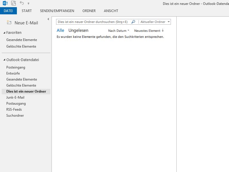 eMails in eigenen Ordnern archivieren