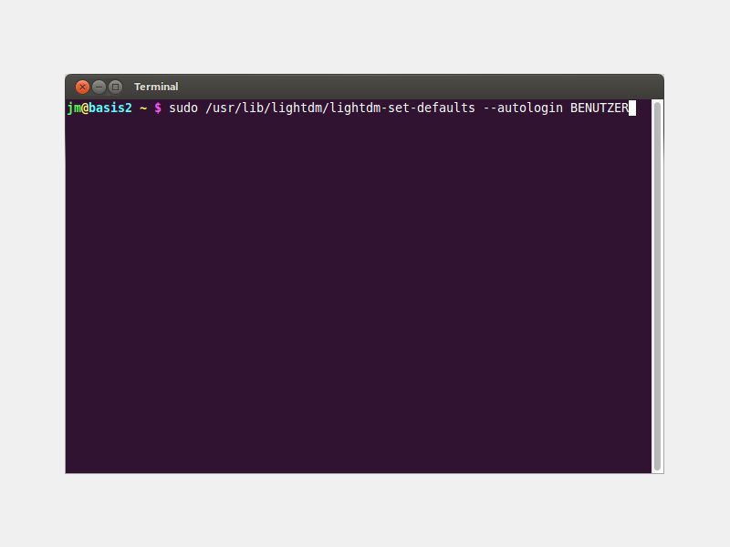 Ubuntu: Automatische Benutzer-Anmeldung beim Systemstart