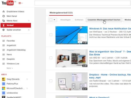 youtube-wiedergabeverlauf-loeschen