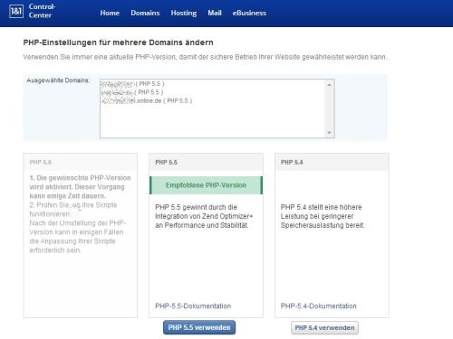 1und1-php-version-aendern