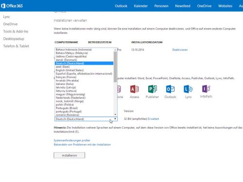 office365-sprachversionen