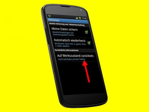 android-werkseinstellungen