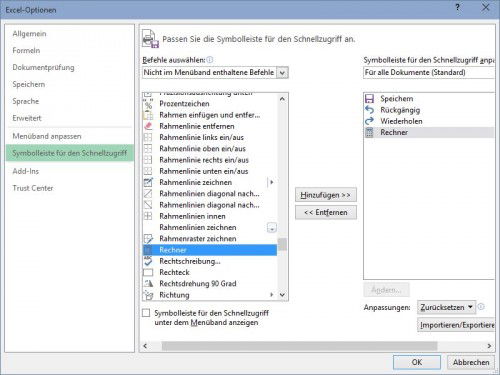 excel-schnellzugriff-taschenrechner