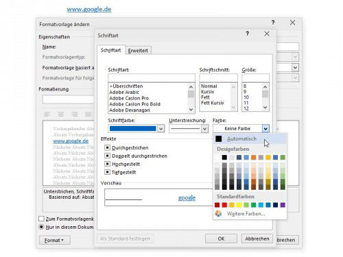 normalemail-dotm-hyperlink-unterstreichung-farbe