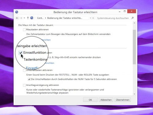 windows-systemsteuerung-einrastfunktion