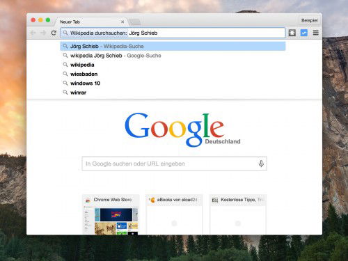chrome-wikipedia-suche