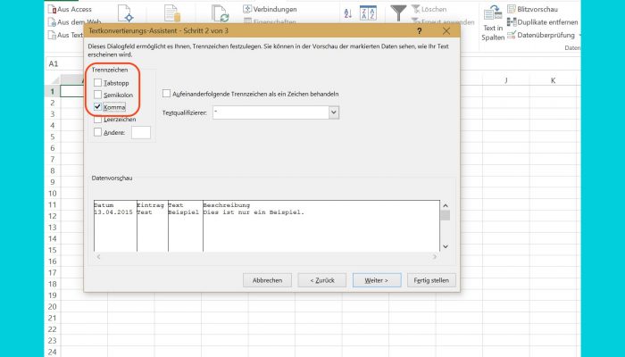 Excel: CSV-Dateien mit Komma-Zeichen verarbeiten - schieb.de