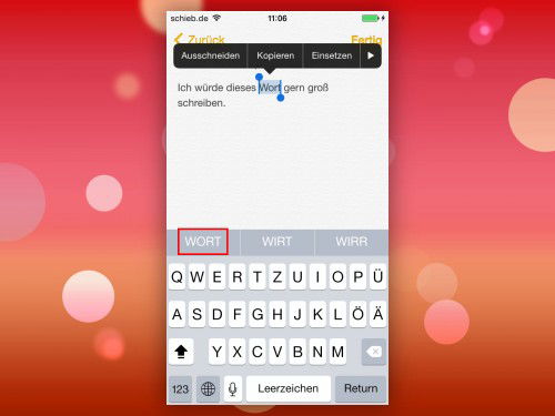 ios-wort-gross-schreiben