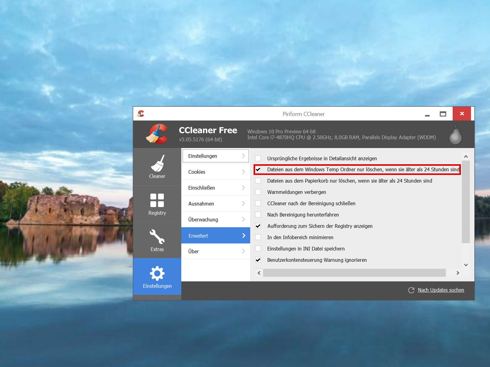 CCleaner: Per Geheim-Schalter noch mehr Speicher-Platz freigeben
