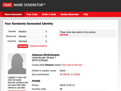 fakenamegenerator