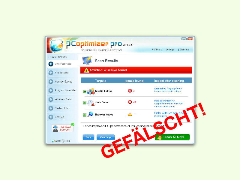 Vorsicht vor falschen „Antiviren“-Programmen!