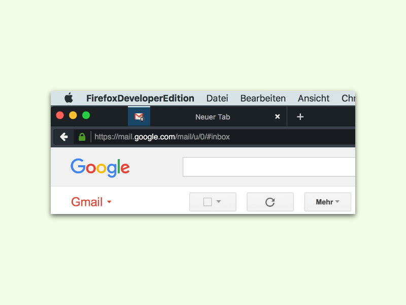 Häufig besuchte Websites in Firefox anheften
