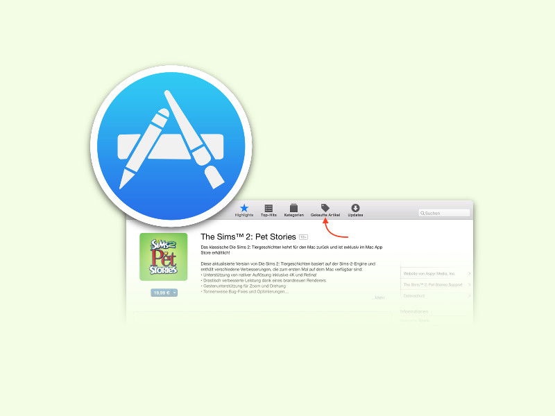 Mac App Store: Schon gekaufte Apps erneut herunterladen